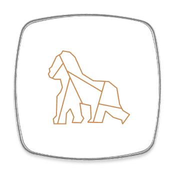 Monkey | Animal | Logo | Gorilla - Square fridge magnet - white - Front