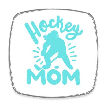 Hockey Mama Eishockeyspielerin - Viereckiger Kühlschrankmagnet - Weiß - Vorne