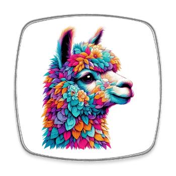 Alpaca - Square fridge magnet - white - Front