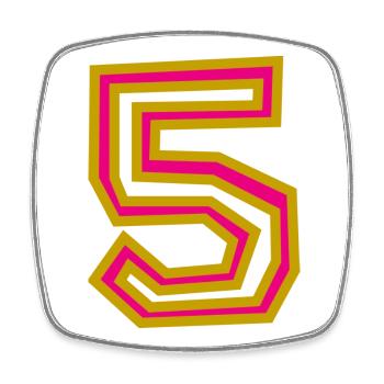 5. 5 YEARS. 5th ANNIVERSARY. 5 YEAR ANNIVERSARY - Square fridge magnet - white - Front