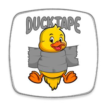 Duck Tape | Ducklings with Duct Tape - Square fridge magnet - white - Front