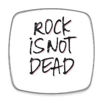 Rock is Not Dead - Ideal Gift for Rock Fans, - Square fridge magnet - white - Front