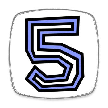 5. 5 YEARS. 5th ANNIVERSARY. 5 YEAR ANNIVERSARY - Square fridge magnet - white - Front