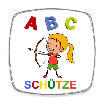 Kind Einschulung - Viereckiger Kühlschrankmagnet - Weiß - Vorne