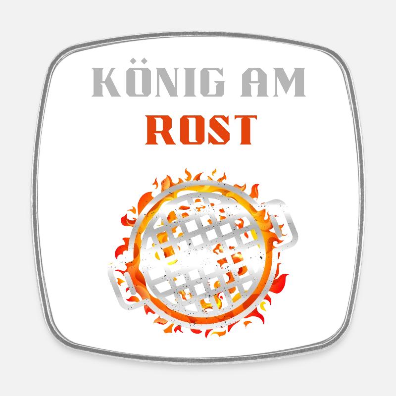 könig am rust - Viereckiger Kühlschrankmagnet - Weiß