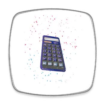 Calculator Calculator | Calculator - Square fridge magnet - white - Front