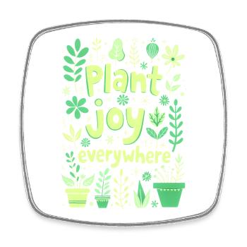 PLANTEZ DE LA JOIE PARTOUT - Magnet carré - blanc - Devant