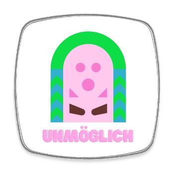 Unmöglich - Viereckiger Kühlschrankmagnet - Weiß - Vorne