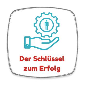 The key to success - Square fridge magnet - white - Front