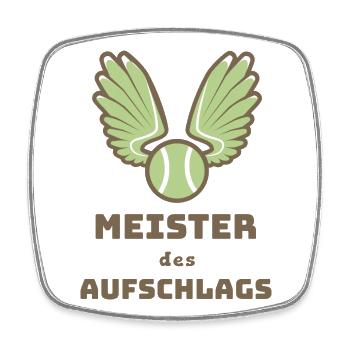 Master of the serve - Square fridge magnet - white - Front