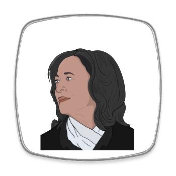The incredible Kamala Harris - Square fridge magnet - white - Front