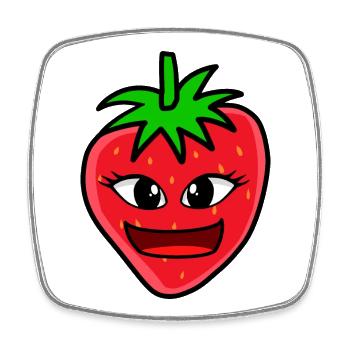 Fraise Fraises Confiture Cuisinier Chefs Fruits - Magnet carré - blanc - Devant