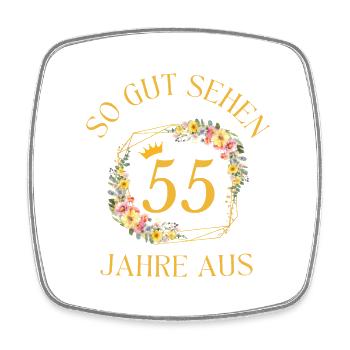 SO GUT SEHEN 55 JAHRE AUS! - Viereckiger Kühlschrankmagnet - Weiß - Vorne