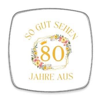 SO GUT SEHEN 80 JAHRE AUS! - Viereckiger Kühlschrankmagnet - Weiß - Vorne