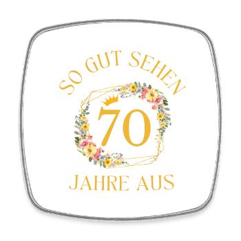 SO GUT SEHEN 70 JAHRE AUS! - Viereckiger Kühlschrankmagnet - Weiß - Vorne