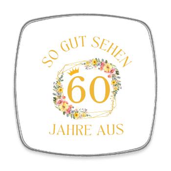 SO GUT SEHEN 60 JAHRE AUS! - Viereckiger Kühlschrankmagnet - Weiß - Vorne