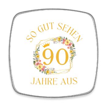 SO GUT SEHEN 90 JAHRE AUS! - Viereckiger Kühlschrankmagnet - Weiß - Vorne