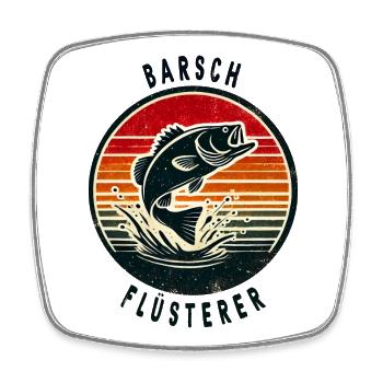 Barsch Flüsterer Design - Viereckiger Kühlschrankmagnet - Weiß - Vorne