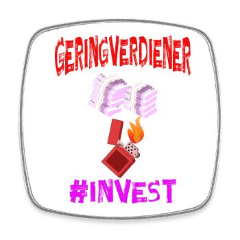 Geld Motivation Profit Gewinn Performance Rendite - Viereckiger Kühlschrankmagnet - Weiß - Vorne