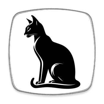 Abyssinian Cat - Square fridge magnet - white - Front