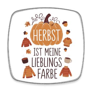 Herbst ist meine Lieblingsfarbe - Viereckiger Kühlschrankmagnet - Weiß - Vorne