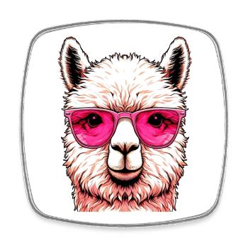 Alpaca - Square fridge magnet - white - Front