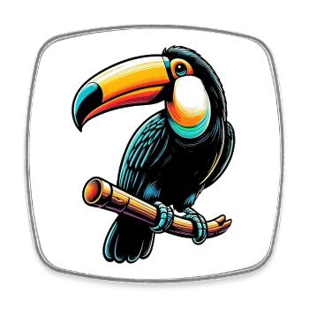 Toucan - Square fridge magnet - white - Front