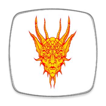 Fire Demon - Square fridge magnet - white - Front