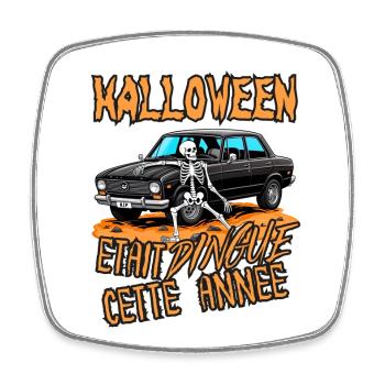 Halloween Était Dingue Cette Année - Magnet carré - blanc - Devant