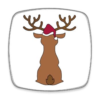 Weihnachten - Viereckiger Kühlschrankmagnet - Weiß - Vorne