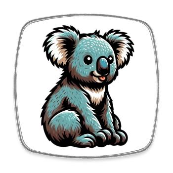 Koala - Square fridge magnet - white - Front