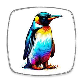Penguin - Square fridge magnet - white - Front