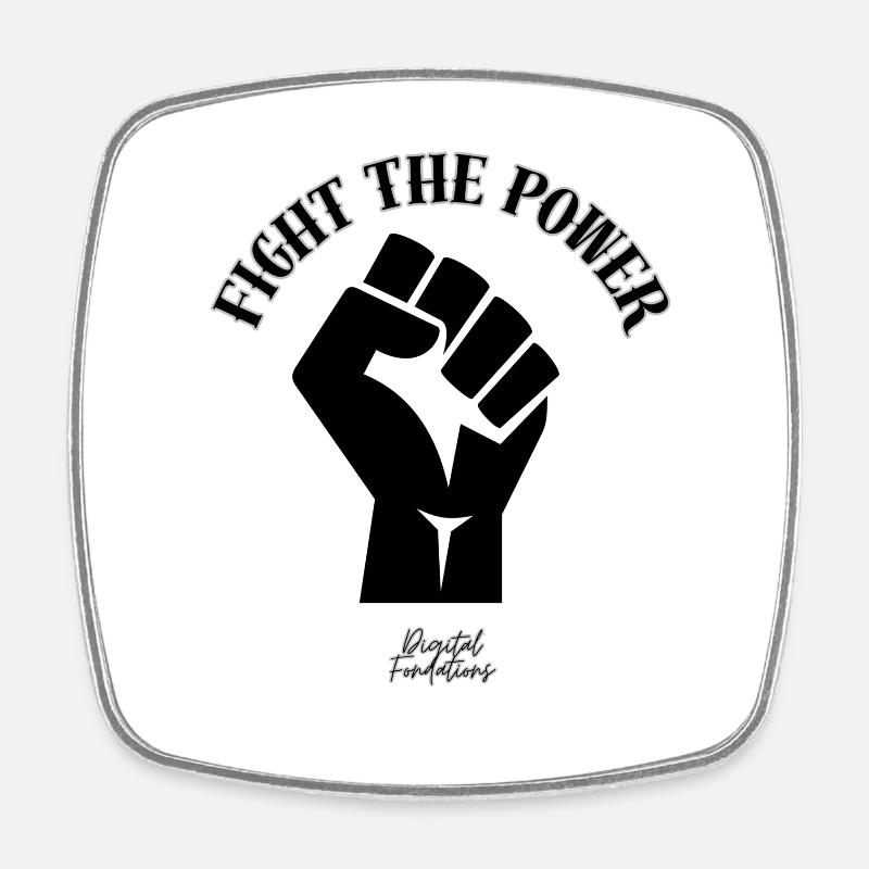 fight the power - Magnet carré - blanc