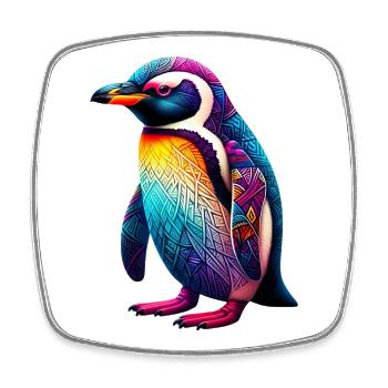 Penguin - Square fridge magnet - white - Front