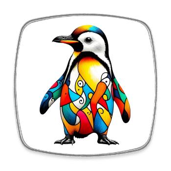 Penguin - Square fridge magnet - white - Front