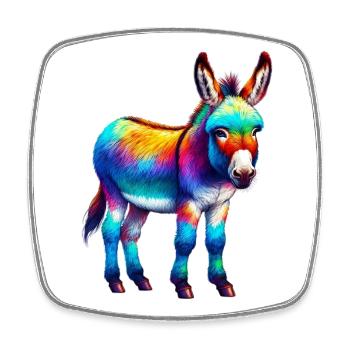Donkey Mule - Square fridge magnet - white - Front