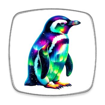 Pingouin - Magnet carré - blanc - Devant