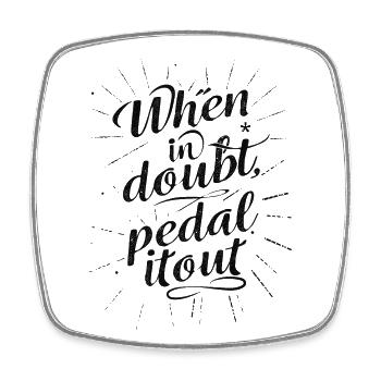 Typographic Design for Cycling Enthusiasts - Square fridge magnet - white - Front