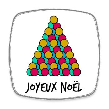 WEIHNACHTEN. FROHE WEIHNACHTEN. FROHE WEIHNACHTEN. NEUJAHRSTAG - Viereckiger Kühlschrankmagnet - Weiß - Vorne