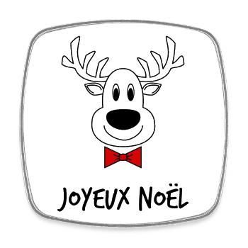 CHRISTMAS. MERRY CHRISTMAS. MERRY CHRISTMAS - Square fridge magnet - white - Front