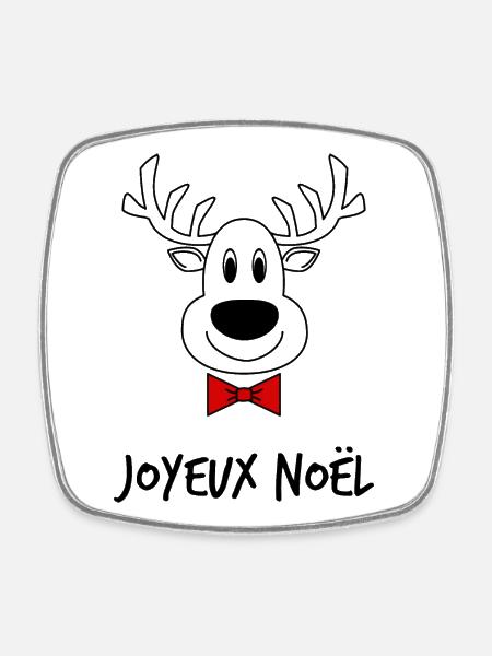 WEIHNACHTEN. FROHE WEIHNACHTEN. FROHE WEIHNACHTEN - Viereckiger Kühlschrankmagnet - Weiß