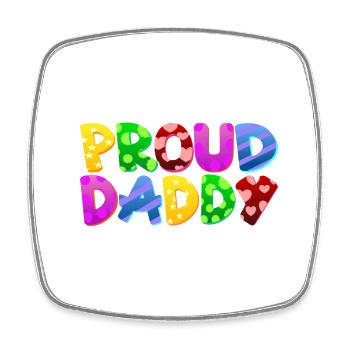 Baby Parents Child Gift Sayings Birth Mom Dad - Square fridge magnet - white - Front