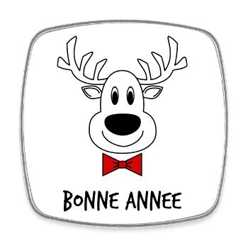 HAPPY NEW YEAR. NEW YEAR'S EVE. NEW YEAR - Square fridge magnet - white - Front