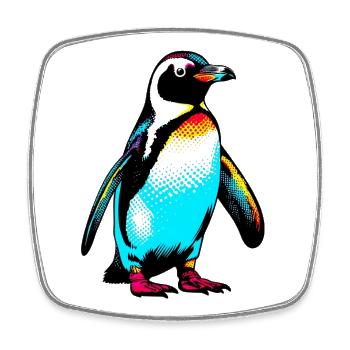 Penguin - Square fridge magnet - white - Front