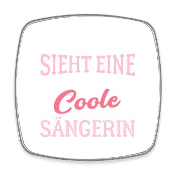 So sieht eine richtig coole Sängerin aus - Viereckiger Kühlschrankmagnet - Weiß - Vorne