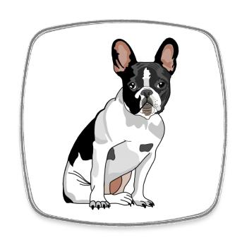 Dog French Bulldog - Square fridge magnet - white - Front