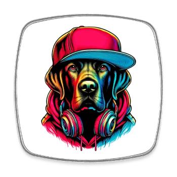 Dog - Square fridge magnet - white - Front