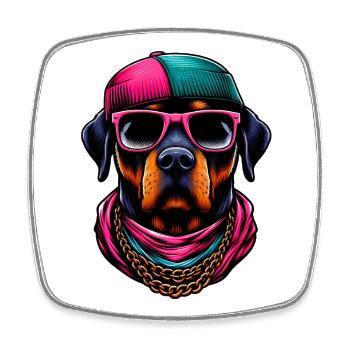Dog - Square fridge magnet - white - Front