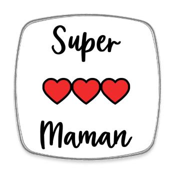 MOM. MOTHER'S DAY. HAPPY MOTHER'S DAY - Square fridge magnet - white - Front