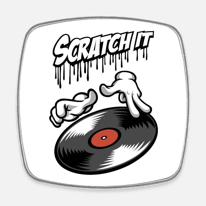 Scratch it - Magnet carré - blanc